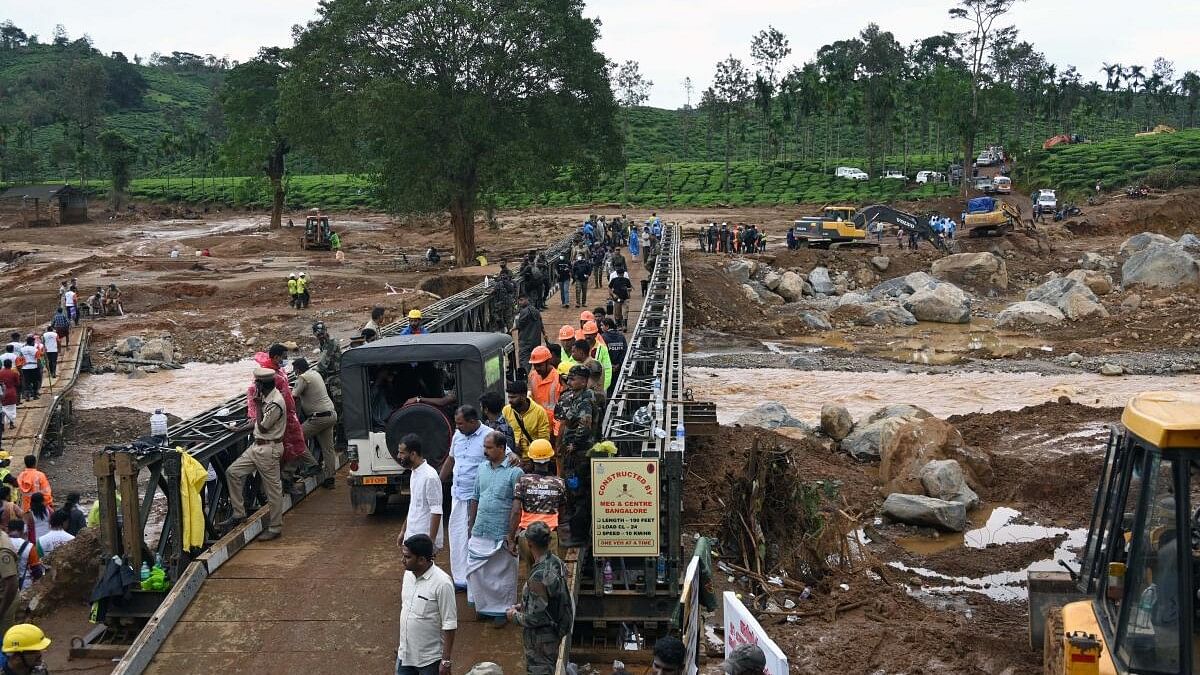 <div class="paragraphs"><p>Emergency response personnel and volunteers at Chooralmala where the devastating landslide hit in Wayanad.&nbsp;</p></div>